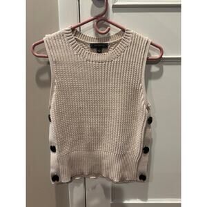 Ann Taylor Tan Relax-Fit Sleeveless Sweater Vest